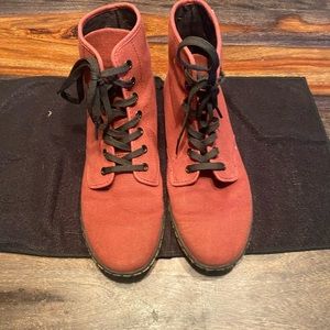 Dr. Martens Red Combat Boots